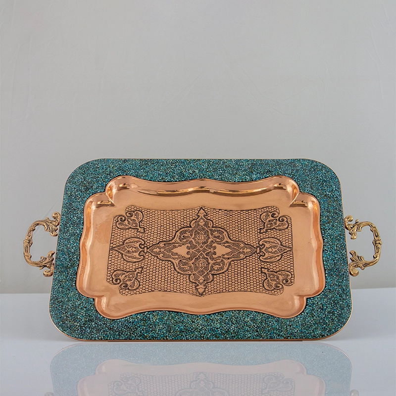 سینی چایی خوری فیروزه کوب