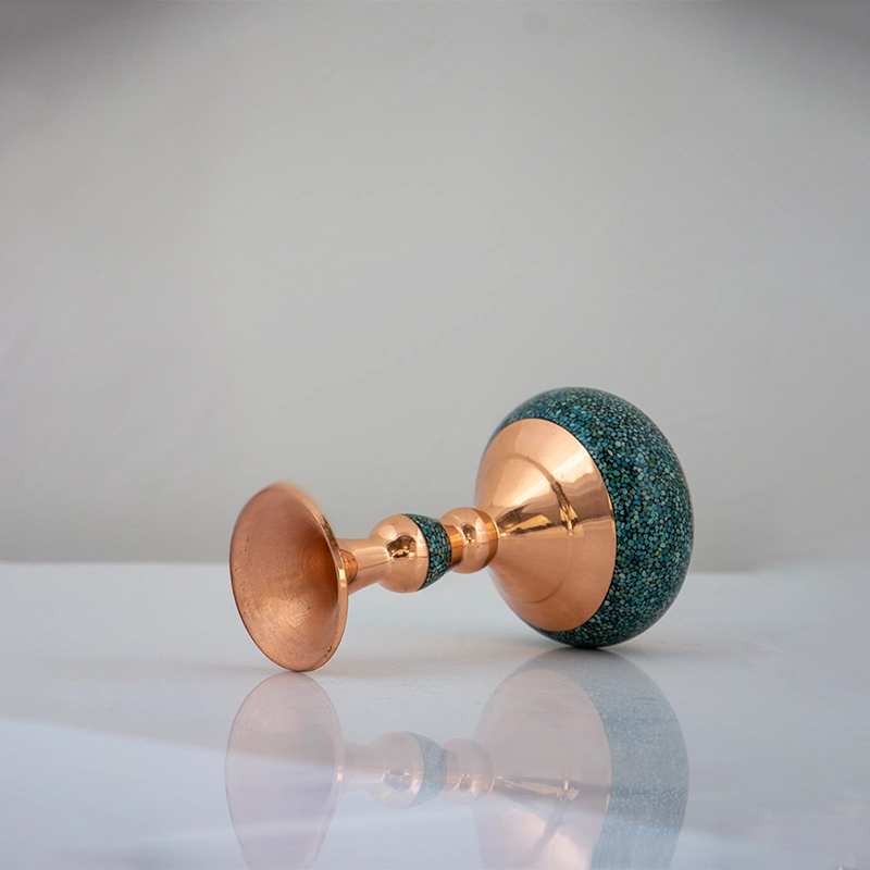 گلدان شلغمی فیروزه کوب