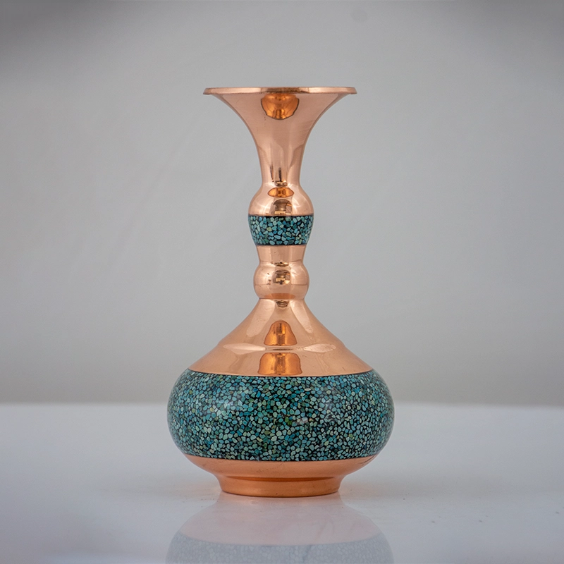 گلدان شلغمی فیروزه کوب